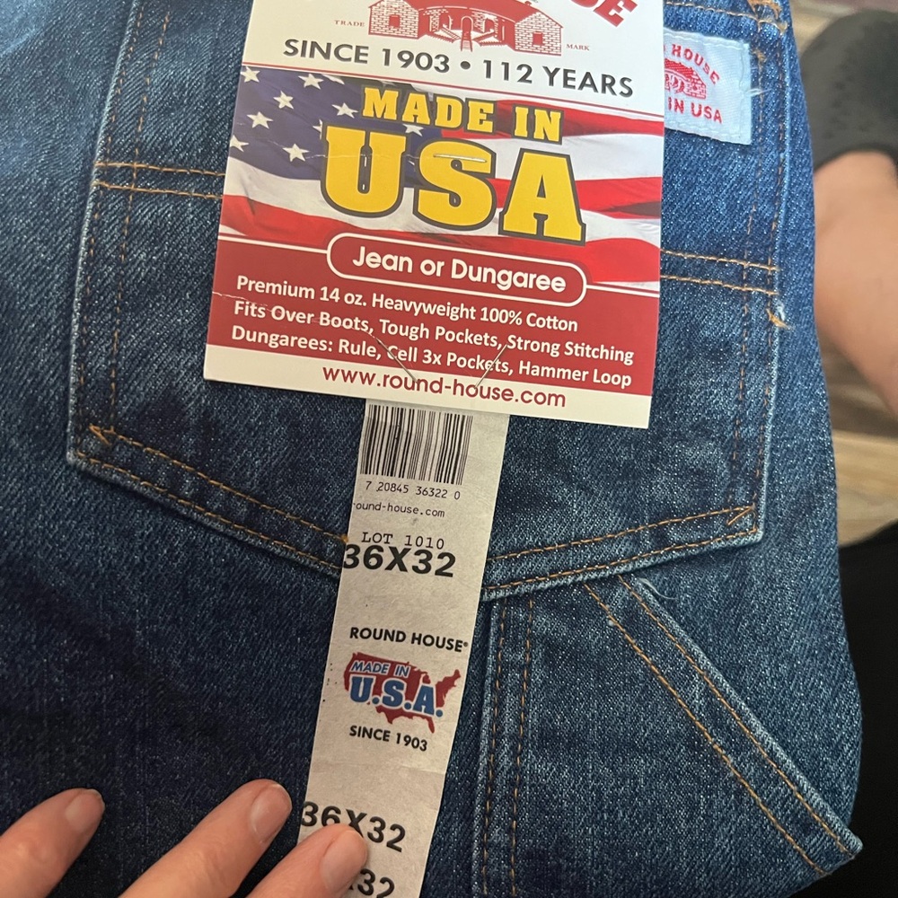 New Round House 38 X 32 work jeans.